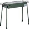 Outsunny Holzkohlegrill, Anti-Rutsches Campinggrill mit Grillrost, Grillrost-Clip, Seitenkörbe für Garten, BBQ Rostfreier Stahl+Verzinkter Metall Dunkelgrün 77 x 30 x 70 cm 31