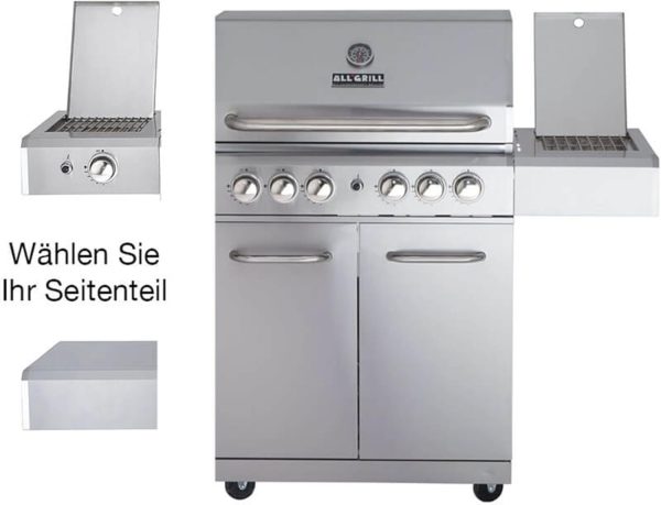 Allgrill Allrounder Modular L Gasgrill 4 Brenner/Seitenkocher/Backburner Grundmodell Grill Allrounder L 2