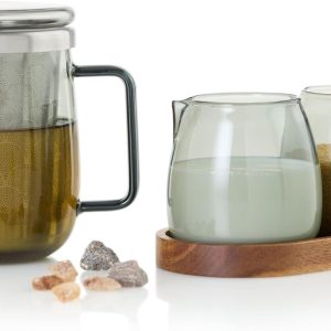 AdHoc TK63 Teeglas mit Griff YUNA 560 ml | Premium Tee-Tasse aus Borosilikatglas mit Feinfilter aus Edelstahl | mundgeblasenes Unikat im skandinavischen Design 6