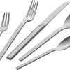 ZWILLING 1027162 Minimale Besteckset, 68-TLG, für 12 Personen, 18/10 Edelstahl, Essbesteck im Vintage-Design, gehämmert, spülmaschinengeeignet, Silber 10